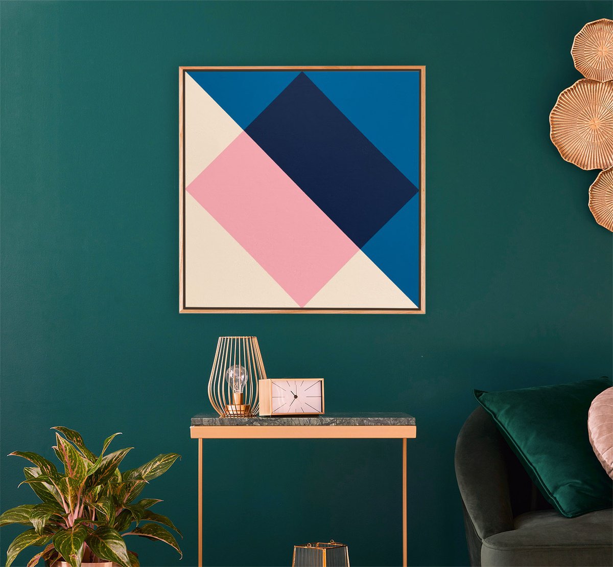 Geometric Abstract Acrylic Painting By Liam Roberts, 24 X 24", Stable, Original Artwork