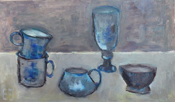Sketch of the blue cups