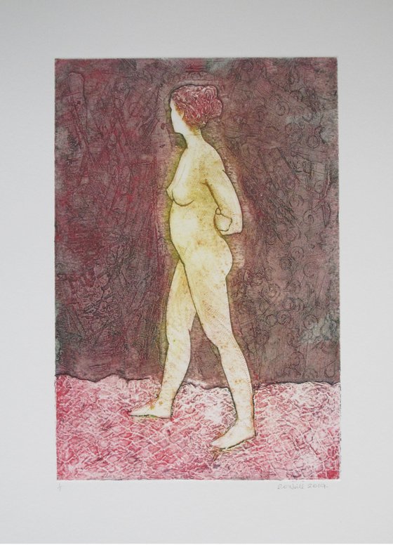 Standing female nude