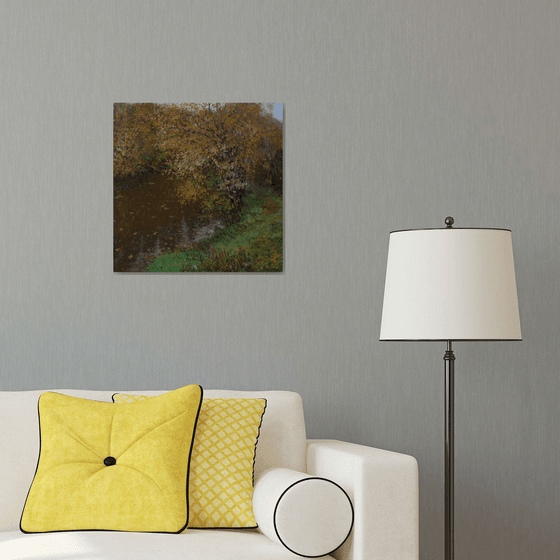 Silence Of Autumn - river autumn landscape painting