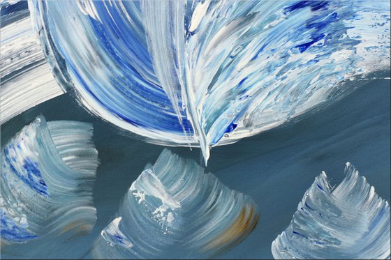 Breakthrough - Abstract Art - Acrylic Painting - Canvas Art - Framed Painting - Abstract Sea Painting - Ready to Hang