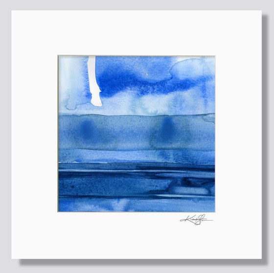 Finding Tranquility 3 - Abstract Zen Watercolor Painting by Kathy Morton Stanion