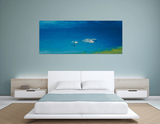 House by the Sea, 80x200cm (32x79in)