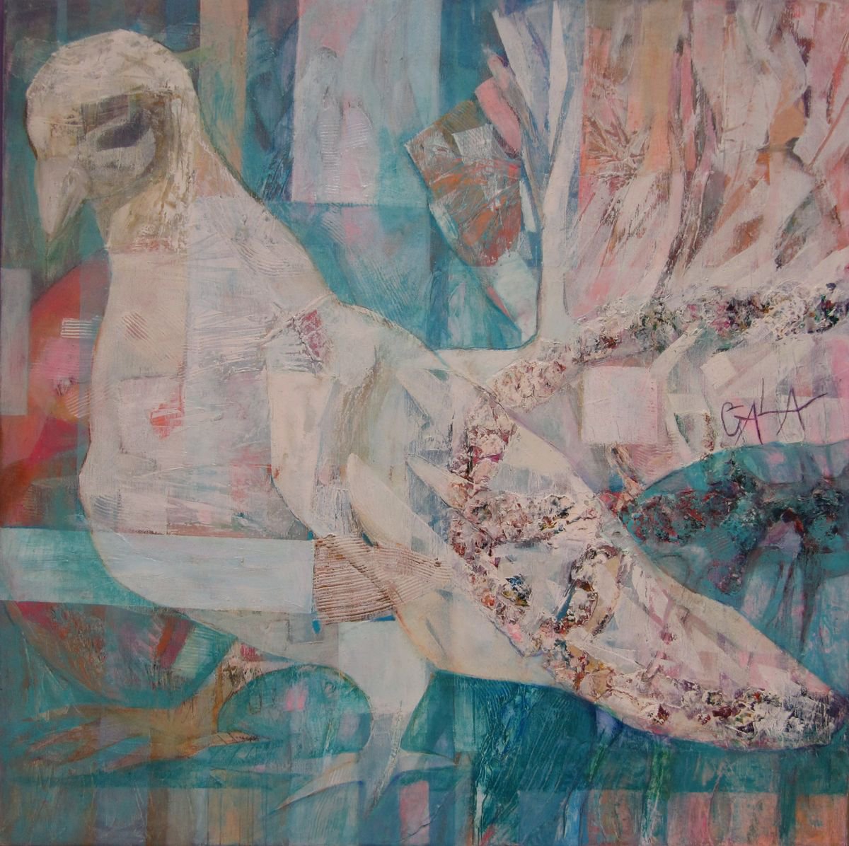 Expressive Oil Painting , Dove By Galya Koleva, 26 X 26, Artwork For Sale On Artfinder