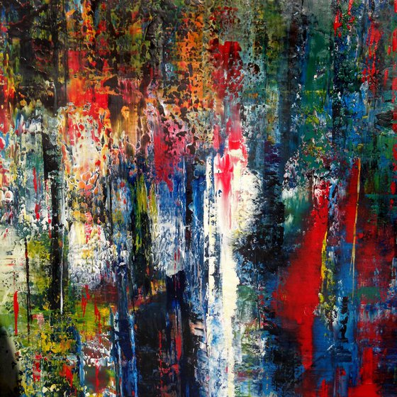 Abstract painting - Cascading Colour