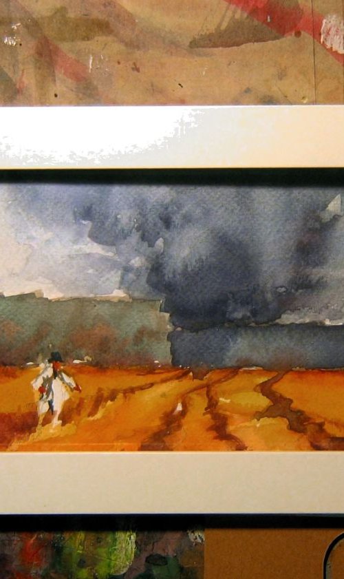 storm over field by Goran Žigolić Watercolors