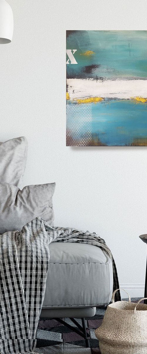 Fragment of Time No 7 *Series LOST PLACES* | Abstract colorfield by Stefanie Rogge