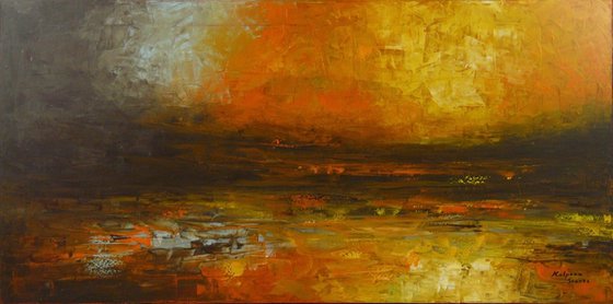 Devoted Shore  (Large Seascape, 120x60cm)