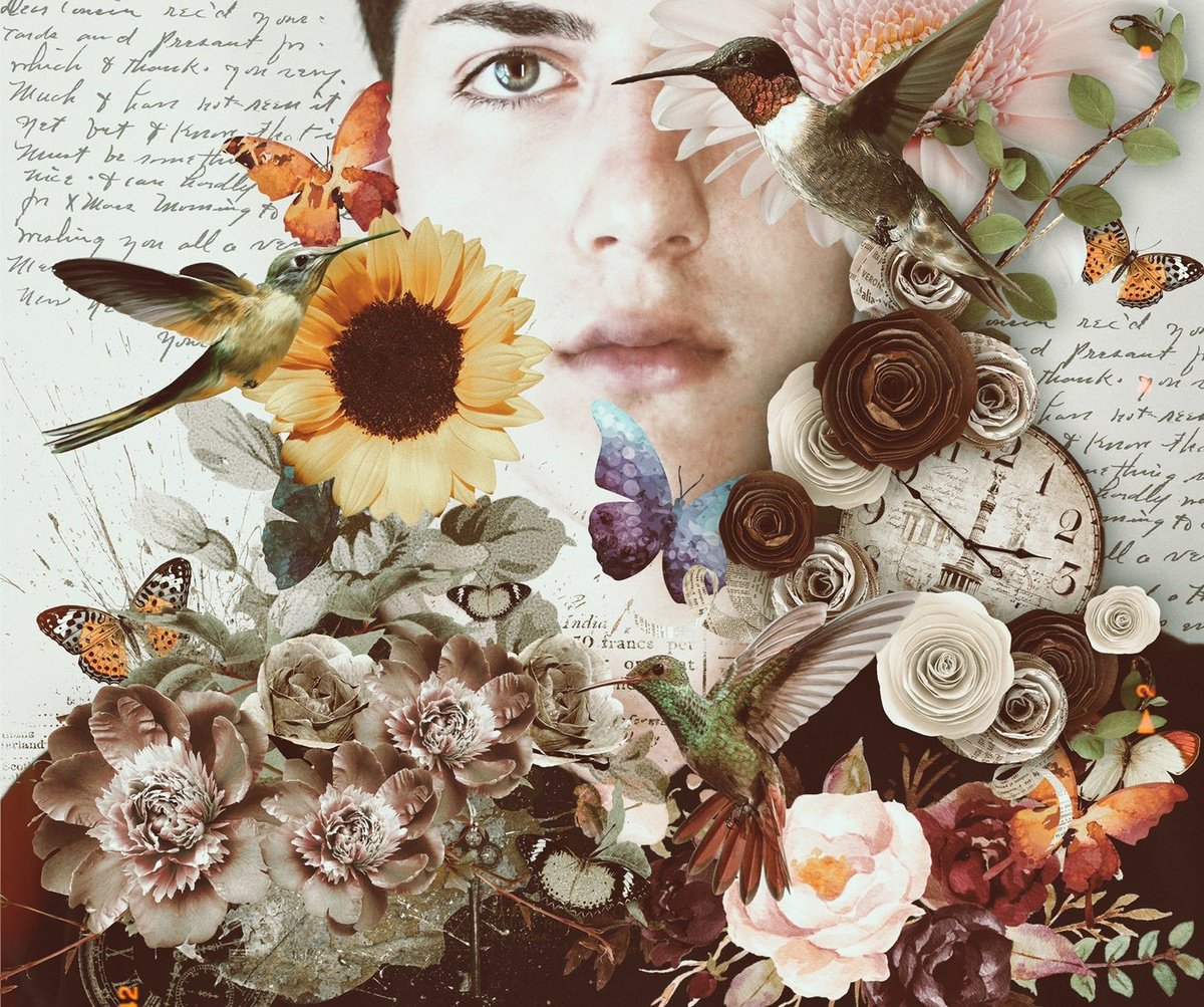 Surrealistic Portrait Photograph By Carmelita Iezzi, 28 X 24, Blooming Dreaming, Original Artwork