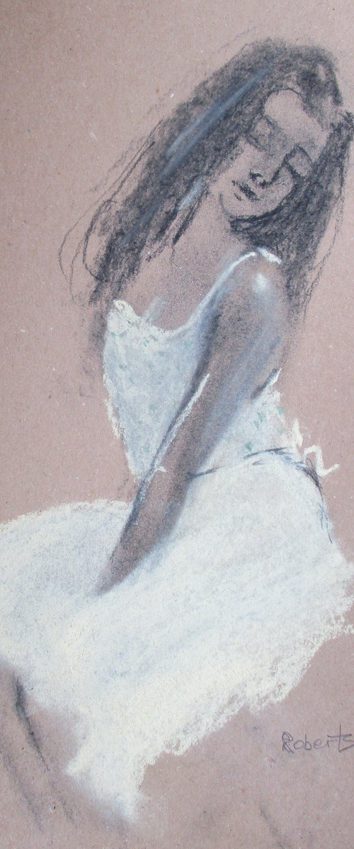 Charcoal sketch #001H by Rosalind Roberts