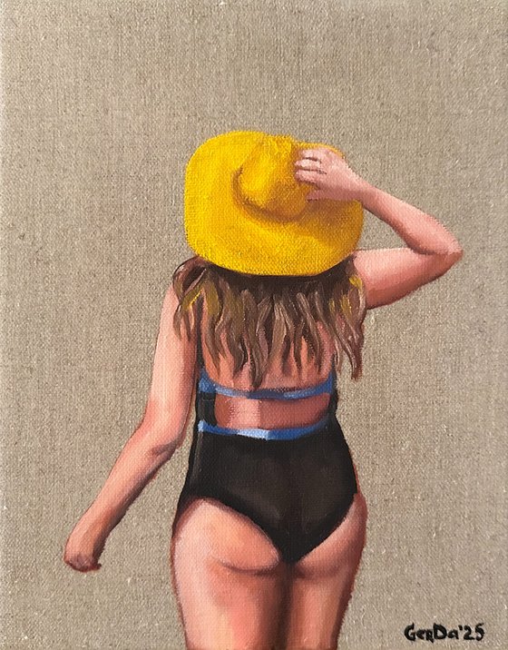 Girl in the yellow sun hat