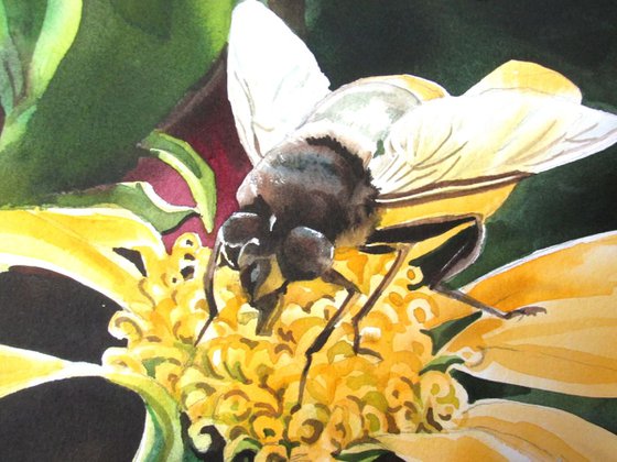 A painting a day #18 'let it be bee"