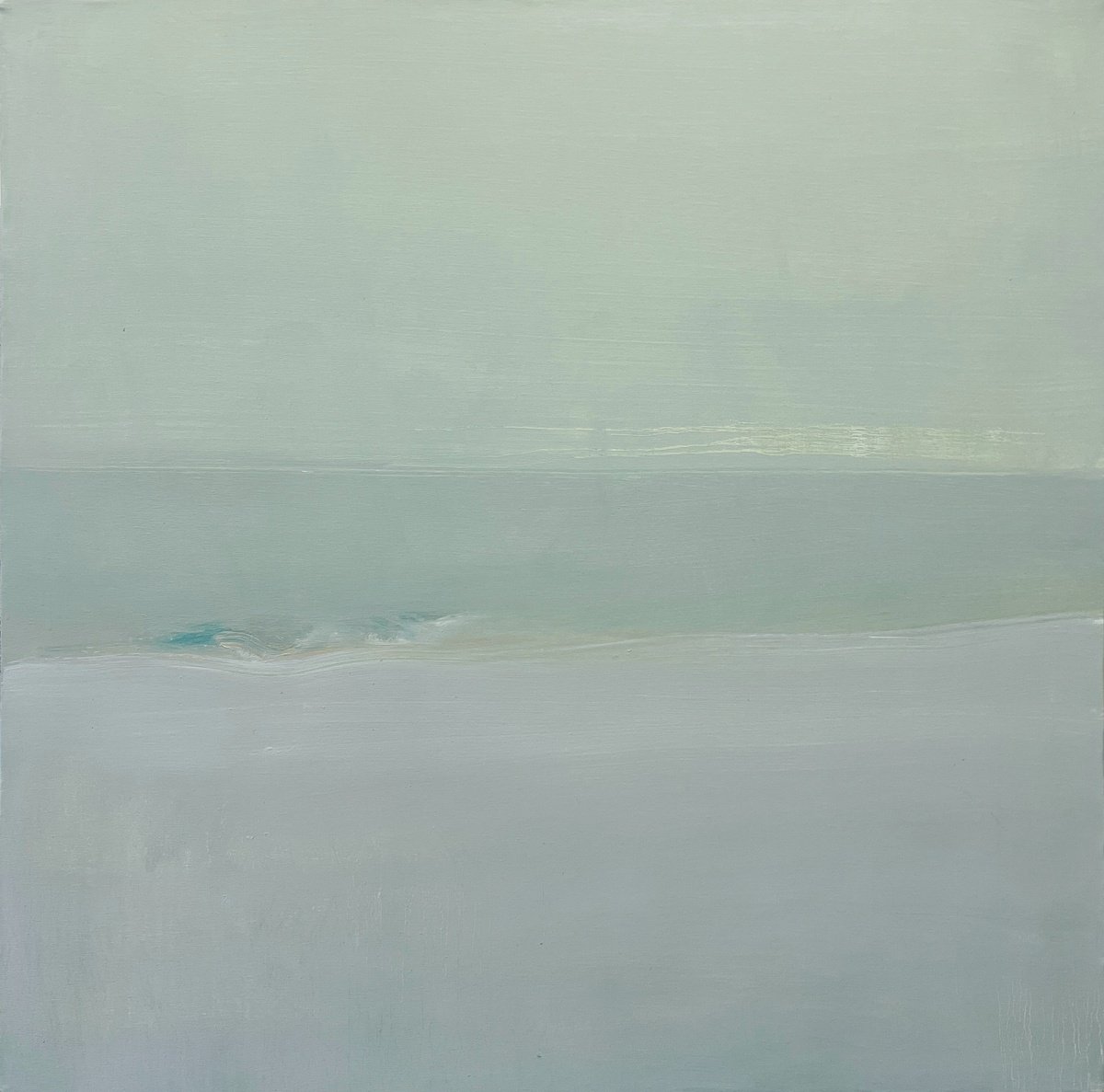 Abstract Landscape Oil Painting By Zakhar Shevchuk, 38 X 38", Mist I, Original Artwork