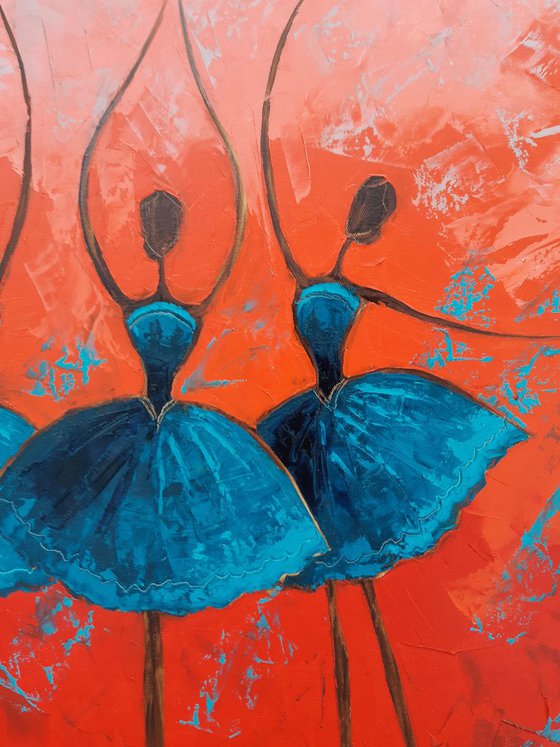 Ballerinas red 70×100cm