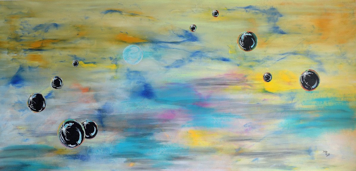 To the edge of the Universe Free shipping XL painting by Isabelle Vobmann