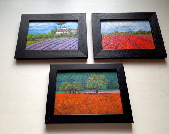 Set of Three European Countryside