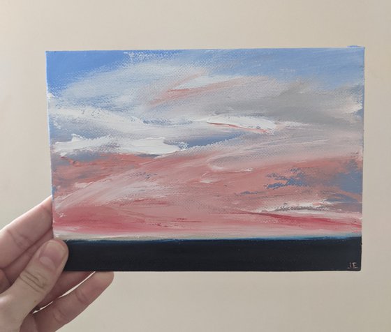 Miniature pink sky