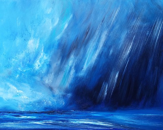 Storm - seascape, emotional, panoramic