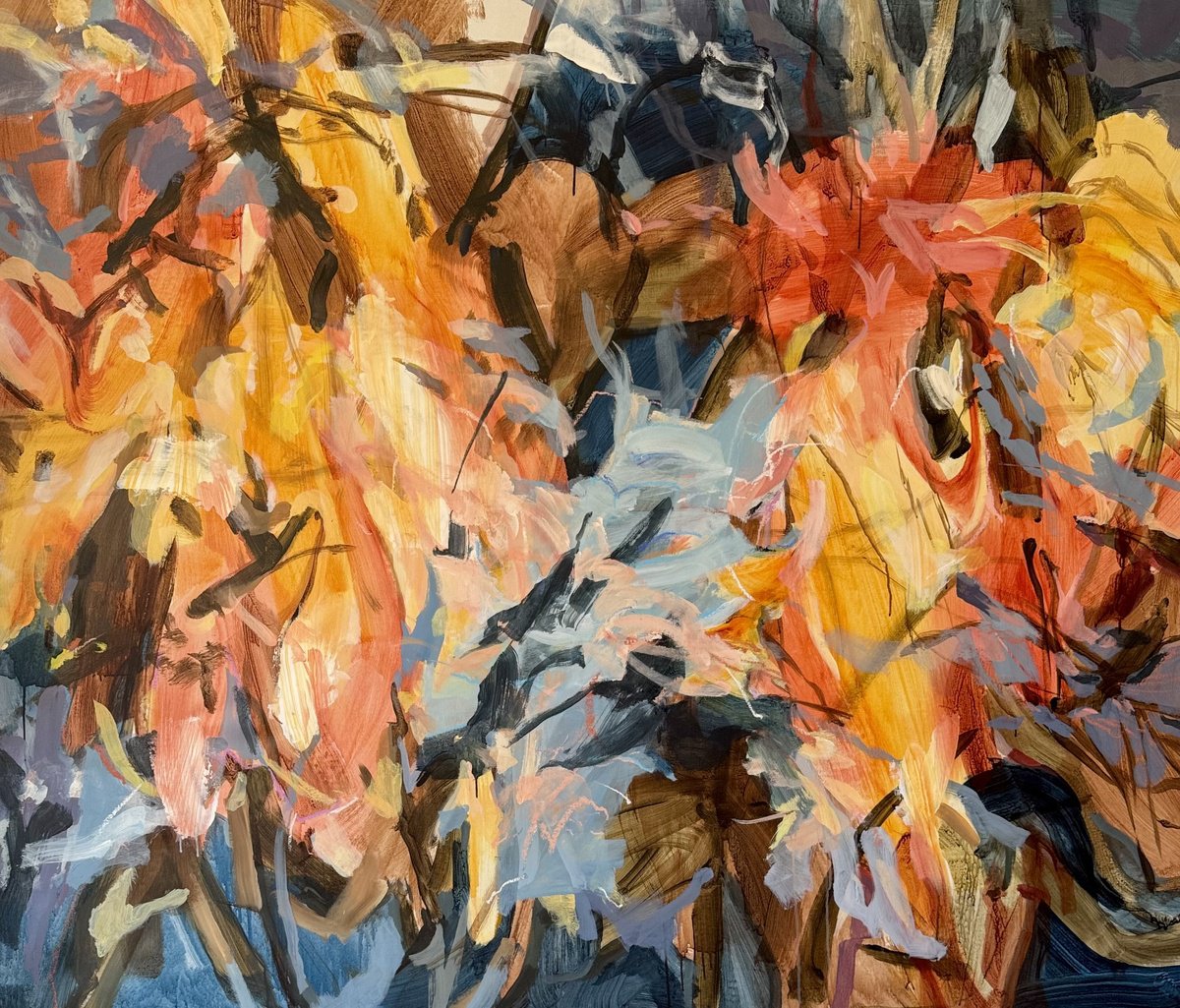 Abstract Acrylic Painting By Anna Rolskaya, 71 X 57, This Is How I Feel In Color, Original Artwork