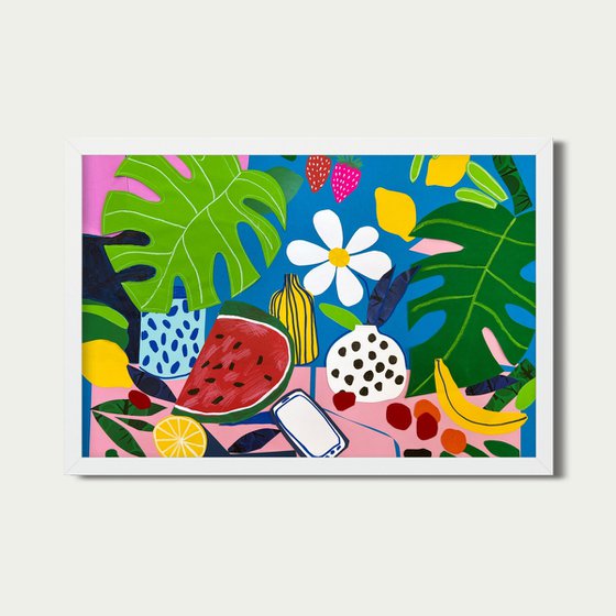 Tropical Still Life Collage