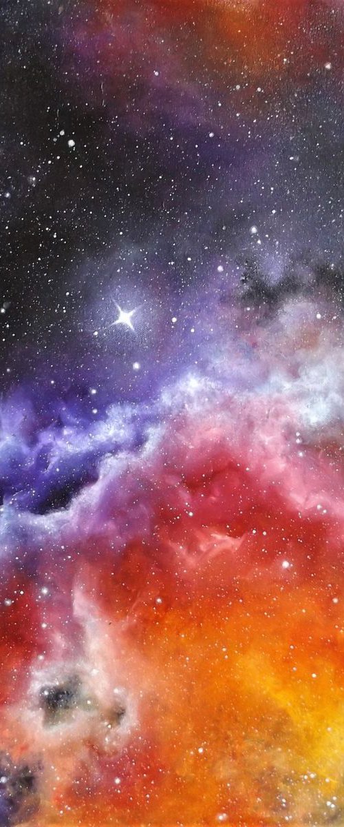 'Resurrection' Space Painting - Finger-painted by Lisa Price
