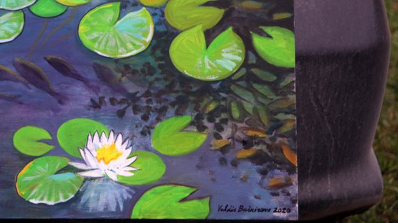 Water Lilies, Duck Pond Painting.