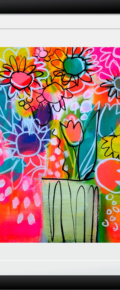 Tulips and Mixed Flowers by Jan Rippingham