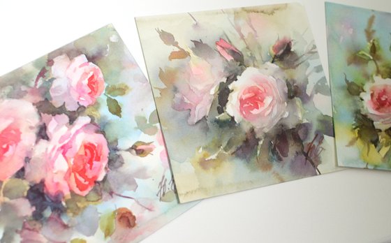 Triptych / roses set