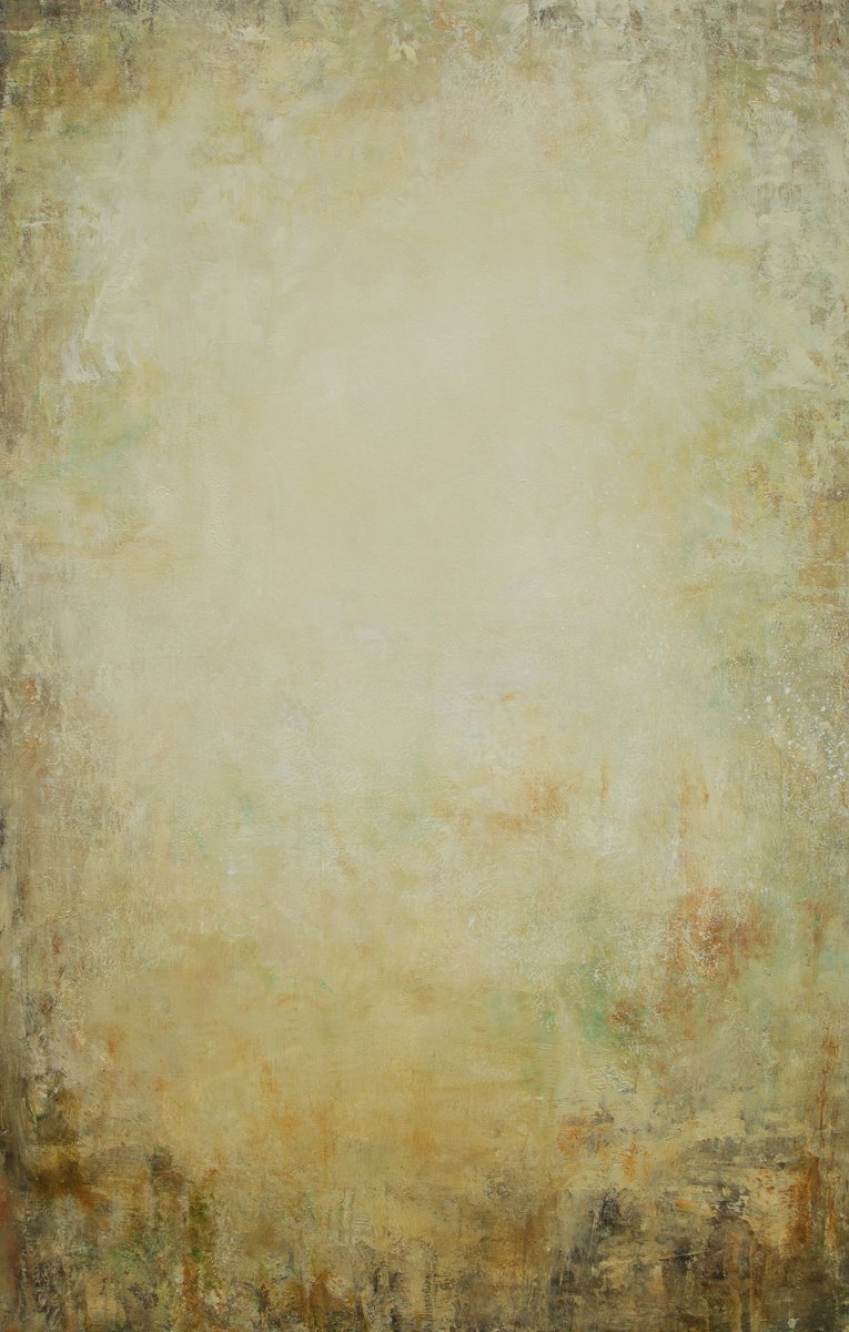 Organic Abstract Acrylic Painting By Don Bishop, 30 X 48, Warm Field 230616, Original Artwork