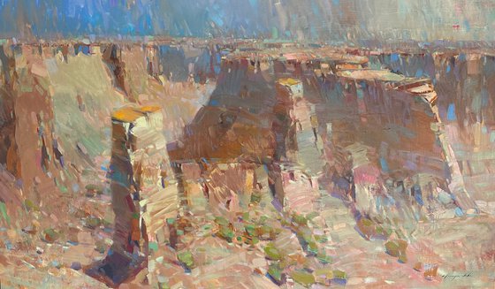 Grand Canyon, Original oil painting, Handmade artwork, One of a kind