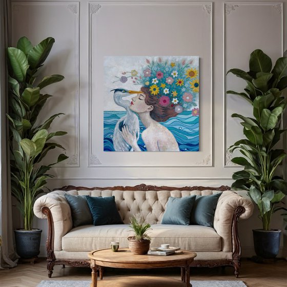 "EMBRACING THE BLUE HERON"