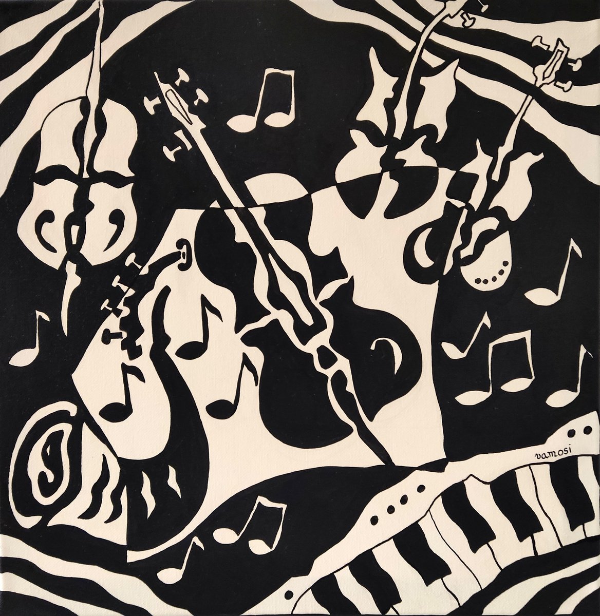  Crazy Music 6. By Vamosi Peter, 16 X 16, Artwork For Sale On Artfinder