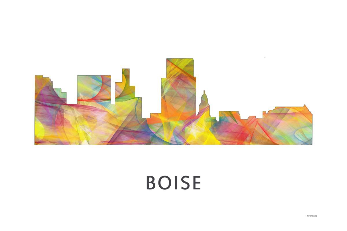 Boise Idaho Skyline WB1 by Marlene Watson
