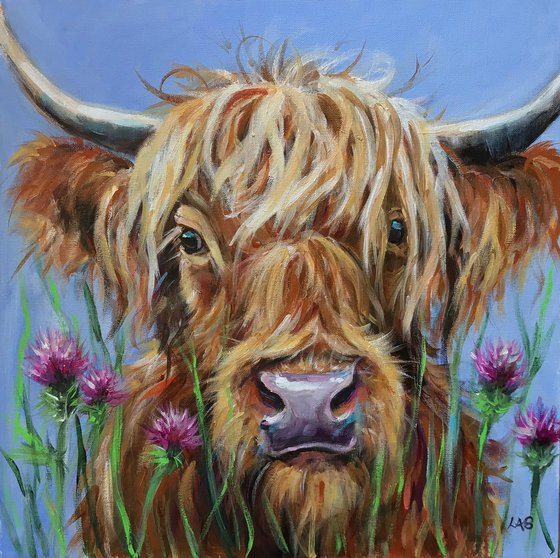 Cow and Thistles