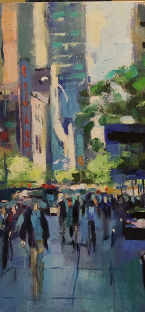 West 50th Street (with Radio City) by Andre Pallat