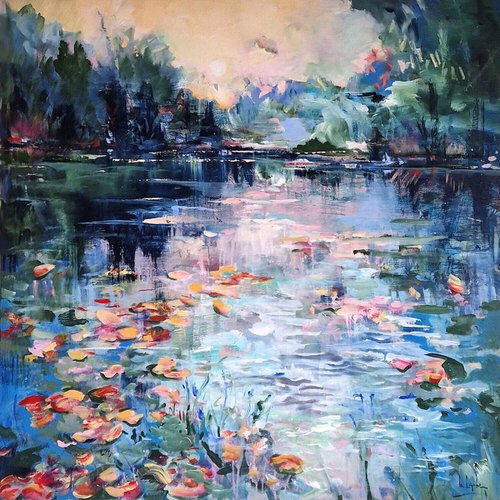 At the pond IV by Irina Laube