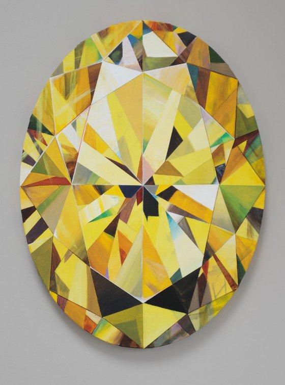 yellow oval diamond