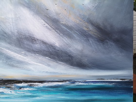 One Blustery Day - Large Seascape