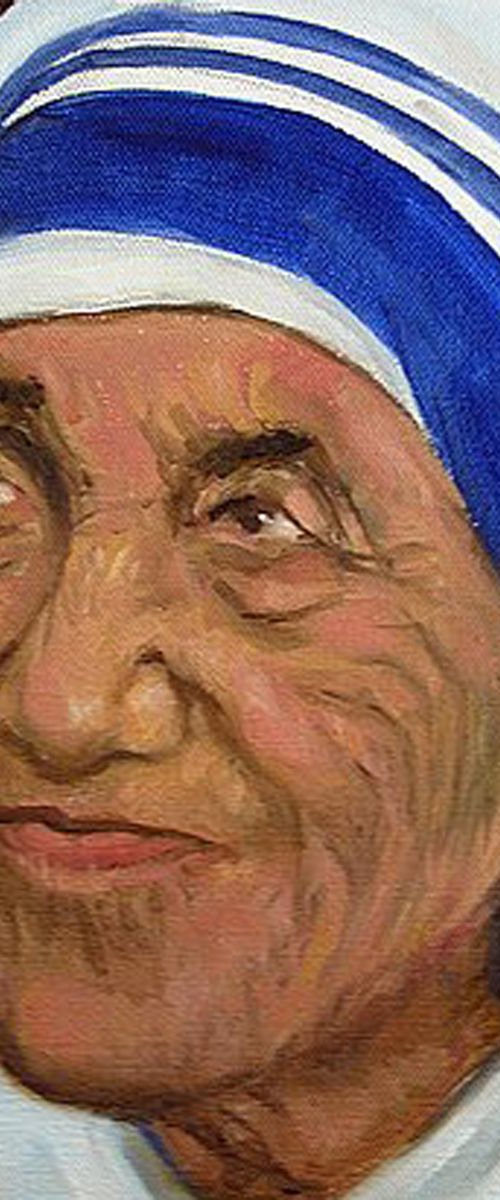 Mother Teresa Portrait by Asha Shenoy