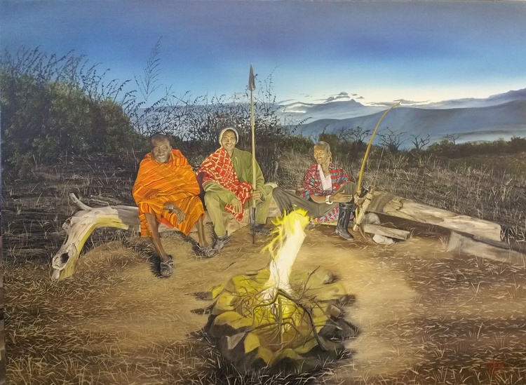 The Night Watch Oil Painting By Tina Francis Artfinder