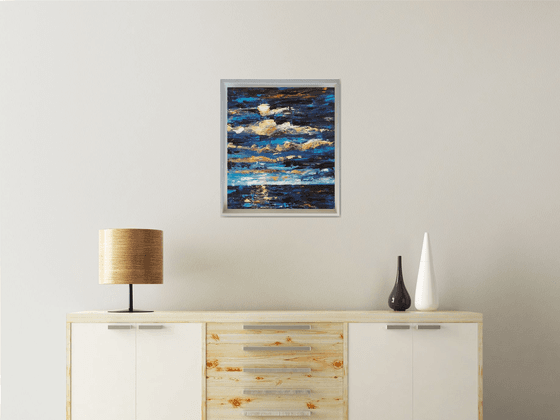 The Midnight Moon = semi abstract seascape