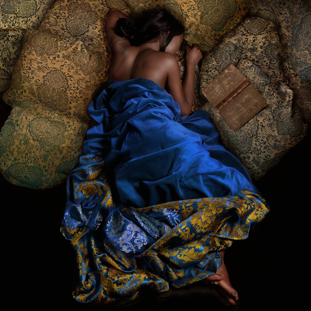 Photorealistic Portrait Photograph By Mariska Karto, 39 X 39", The Book, Original Artwork