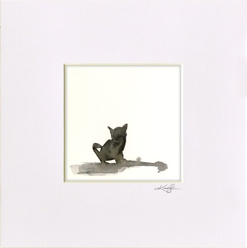 I Love Cats 5 - Kitten Minimalist Watercolor by Kathy Morton Stanion by Kathy Morton Stanion