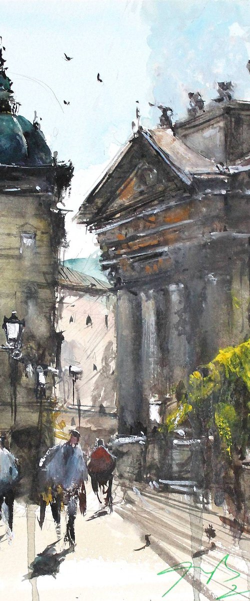 Painting in Karlovy Vary by Maximo Damico
