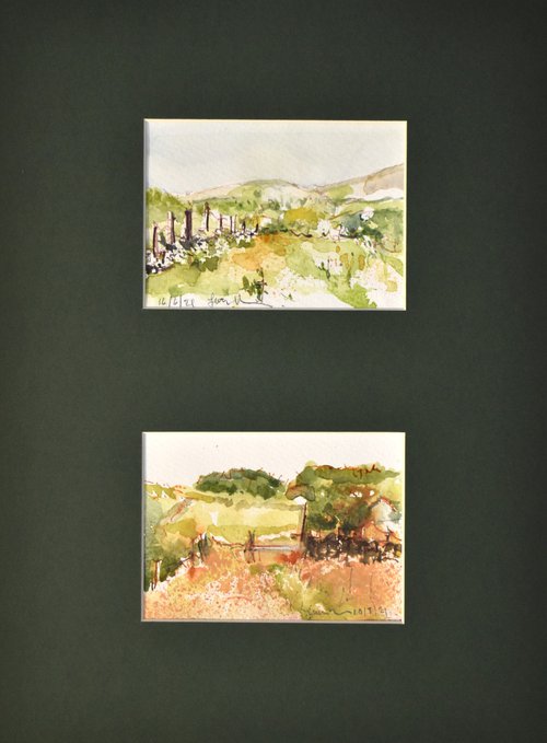 "the paths we take" -Landscape Watercolour Study No 6 by Ian McKay