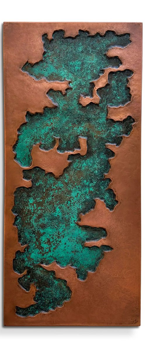 "Strata" Copper Wall Sculpture by Jeremy Maronpot