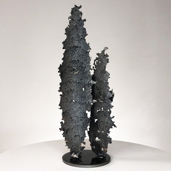 Spirit of surf 121-21 - metal abstract artwork - steel, bronze lace