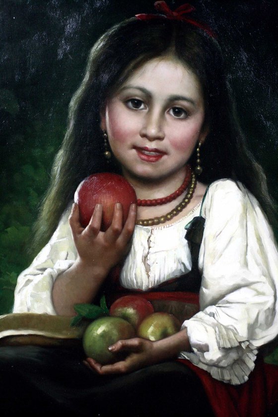 Little Gipsy Girl with apples