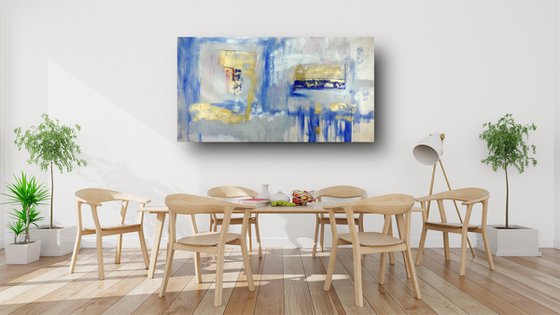 extra large painting/Bedroom Wall Art/original painting/oversized paintings/large abstract painting size- 150x80 cm  title b587