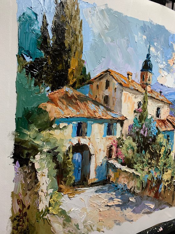 Tuscan villa on the lake.